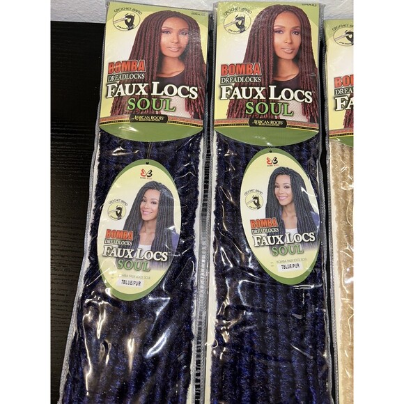 Set Of 8 Bomba Dreadlocks Faux Locs Soul & Bobbi Boss Braid King Tip 3X knotless main image 6